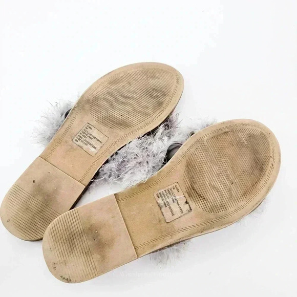 Steve Madden Boa Feather Ciara Slide Sandals - 7 - Picture 6 of 7